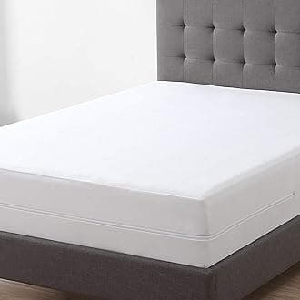 Small Double Zip Lock Bed Bug Proof Mattress Protector Encasement Cover Anti Allergy Dust Mite Bacteria Pet Dander Safe All UK Sizes White
