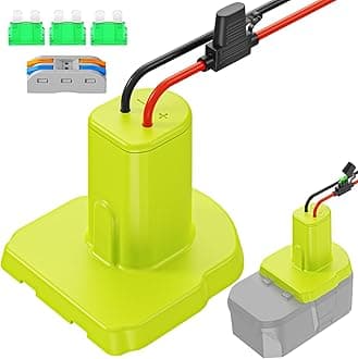 Power Wheel Adapter Compatible for Ryobi 18V Battery with 30A Fuse & Wire terminals, Power fit for 14 Gauge Robotics, DIY, Fit for 18V P108 P107 P102 P100