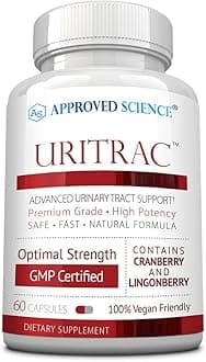 Approve Science® Uritrac™ - UTI Support - Cranberry, D-Mannose, Lingonberry - Vegan Friendly - 1 Bottle Supply