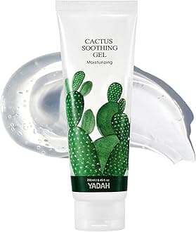 YADAH Calming Cactus Gel (8.45Fl Oz) - Sun Relief Burn, Calm, Refreshes And Calms Irritated Skin, Redness Facial Korean Skin Care. 95% Extract From