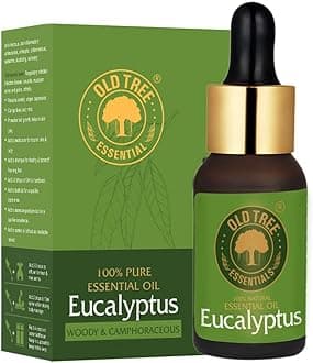 Pure Eucalyptus Essential Oil (15ml) for Skin, Home Fragrance, Steam Inhalation, Cold and Cough - Natural & Undiluted Nilgiri Oil with Dropper for Aromatherapy & Relaxation