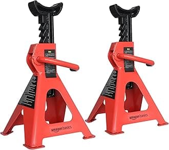 Amazon Basics Steel Jack Stands, 3 Ton Capacity - 1 Pair