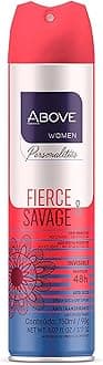 ABOVE Fierce and Savage - 48 Hours Personalities Antiperspirant Deodorant for Women - Notes of Pink Pepper and Jasmine - Dry Spray Protects Against Sweat and Body Odor - Alcohol Free - 3.17 oz