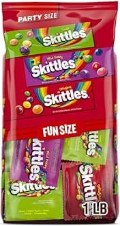 SKITTLES Original, Assorted Bulk Candy Variety Pack – Wild Berry, Sour, Original Chewy Candy Bulk, 26.46 Oz