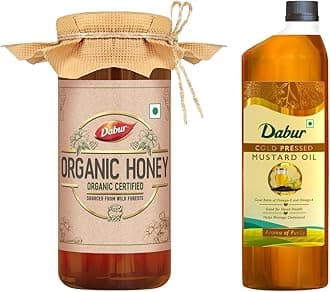 Organic Honey 500g & Dabur Cold Pressed Mustard Oil 1L