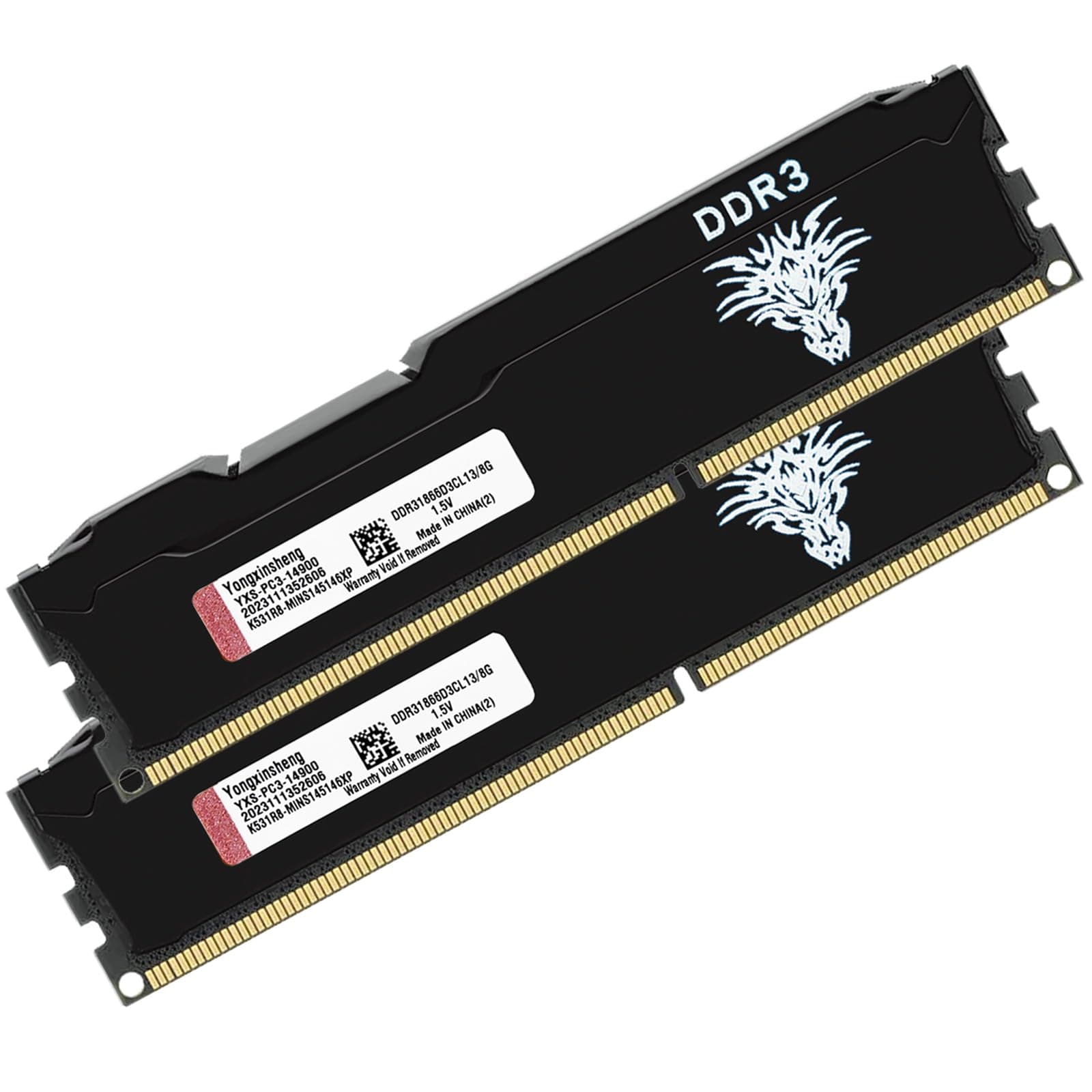 16GB (8GBx2) DDR3 1866MHz (PC3 14900) CL13 Desktop Memory 240Pins 1.5V Non-ECC Unbuffered Ddr3 UDIMM RAM - Black