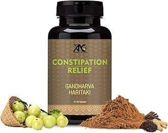 ANC Constipation Fast Relief Medicine | Ayurvedic Colon Cleanser For Gut health | Natural Laxative Haritaki Castor Oil Improves Digestion |Goodbye Isabgol, Powder, Triphala | (60 Tablets) (Constipati
