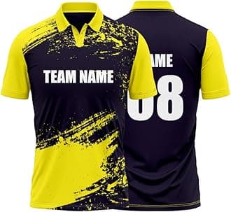 Cricket Polo Collar Sports Jersey for Men With Team Name and Number Printed | T-Shirt With Customizable Name | DOdr1008-C01242023-C-POLO-78