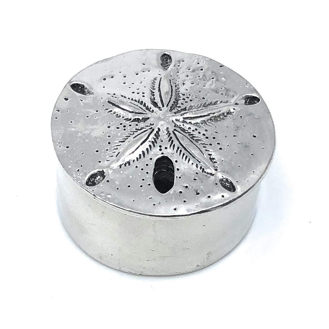 Sand Dollar Ocean Beach Tiny Pewter Charm Box Ring Bowl Trinket Dish Tray