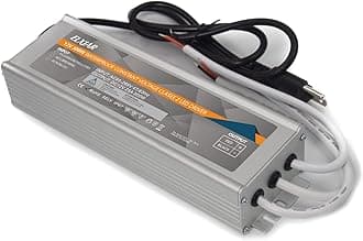 (1-Pack) 300W 12V LED Power Supply IP67 Waterproof Transformer 100-240V AC to 12V DC 25A Outdoor Adapter for LED Strip Lights CCTV Cameras and Electronic Systems