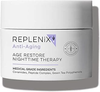 Replenix Age Restore Nighttime Therapy Face Cream, Anti-Aging Medical-Grade Facial Moisturizer for Mature & Dry Skin