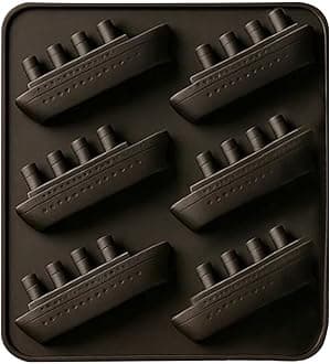 Silicone Ice Tray, Boat Shape Ice Maker Mold, Non-Stick Chilled Beverage Accessories, Flexible Strong Design, 1-Pack Blue, for Juice, Wine, Coffee, Bourbon, Cold Drink Making Tools