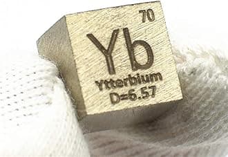 10mm Ytterbium Element Cube for Element Collection 0.39" YB Density Cube Periodic Table Collect DIYs Biz Gift