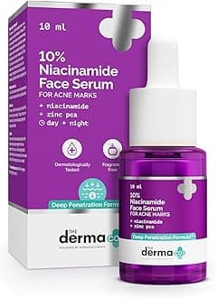10% Niacinamide Serum with 2% Zinc, Powered by Deep Penetration Formula™ | Fades Acne Marks, Controls Oil & Reduces Dark Spots | 10 ml
