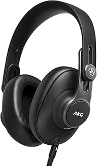K361 Over-Ear, Closed-Back, Foldable Studio Wired Headphones (Black)