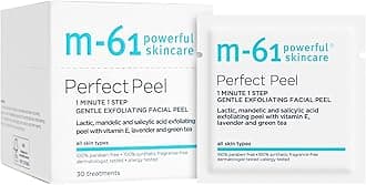 Perfect Peel - Gentle Exfoliating Facial Peel Pad With Lactic, Mandelic & Salicylic Acid | For Sensitive Skin Or Lighter Daily Exfoliation | Derm & Allergy Tested | Made in USA