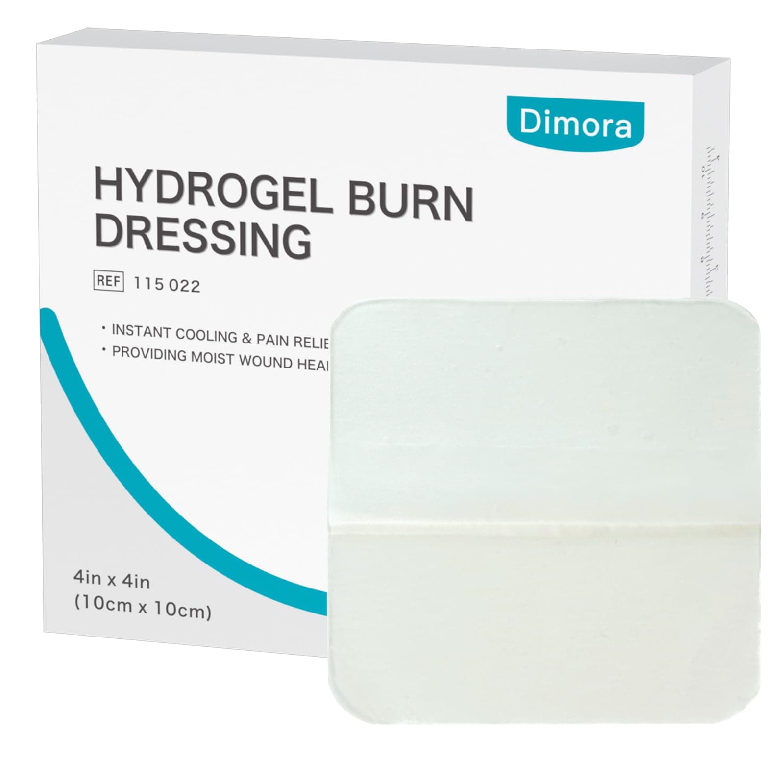 Hydrogel Burn and Wound Dressing 4" x 4" - Hydrogel Nipple Pads Instant Cooling Relief for Minor Burns & Wounds, Soothing Moist Burn Pads for 1st-2nd Degree Burns, Cuts, Abrasions, (10 Count)