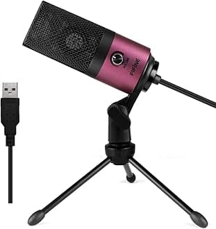 USB Podcast Condenser Microphone Recording On Laptop, No Need Sound Card Interface and Phantom Power-K669