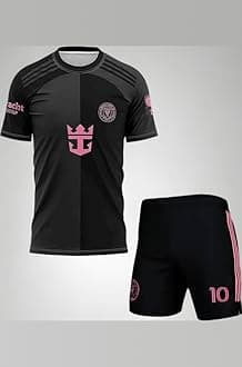 Messi 10 Football Jersey Tshirt 2024 with Printed Shorts for (Men,Kids & Boys)(X-Large 42,Multicolor-007)