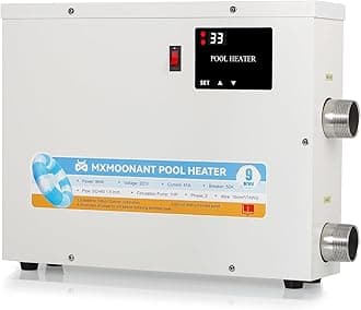 Mxmoonant SPA Heater, 15KW 220V Swimming Pool Heaters Hot Tub Water Thermostat with Touchscreeen for Above Ground Inground Pool, Spa, Bathtub