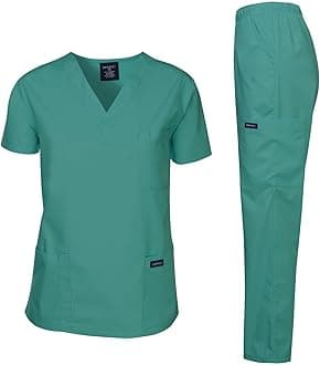 Dagacci Scrubs Medical Uniform Mens Scrub Set Medical Scrubs Top and Pants