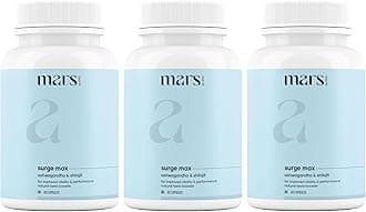 Mars Surgemax Natural Capsules with Shilajit & Safed Musli | Supports Energy, Strength & Immunity | for Active Lifestyle | 180 Capsules | Pack of 3