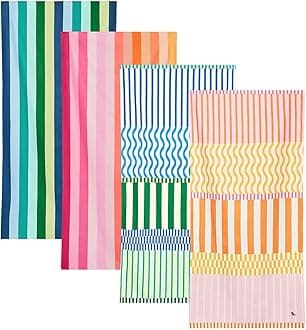 Dock & Bay Beach Towel - Quick Dry, Sand Free - Compact, Lightweight - 100% Recycled - Includes Bag - Sunset Boulevard - Set of 4 - Large (160x90cm, 63x35)