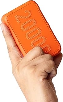 Ambrane 20000mAh Power Bank, Rugged & Compact, 22.5W Fast Charging, Dual USB & Type-C Output, PD & Quick Charge, Travel-Friendly Compatible with iPhone, Samsung, Android (Force 20K, Orange)