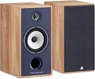 - triangle Borea BR04 Bookshelf Speakers Pair - High Fidelity - 2-Way - 25mm EFS Silk Dome Tweeter with Waveguide (Blue)