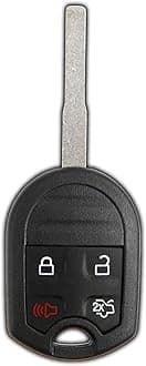 KeylessOption Key Fob Replacement for 2012 2013 2014 2015 2016 2017 2018 2019 Ford Focus Fiesta Transit Connect Explorer Taurus Remote, 4-Button CWTWB1U793, Programming Guide Included