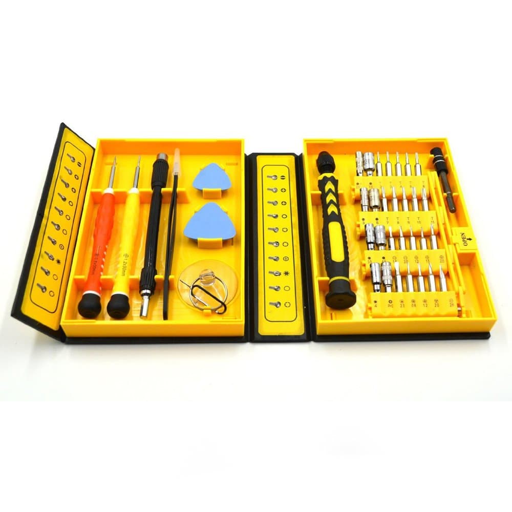 Acentix - 38 in 1 Premium Quality Precision Multi-Bit Screwdriver Repair Tool Kit Set For Fixing iPhone/Laptop/Macbook/Wii/PSP