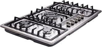 Deli-kit® 34 inch Gas Cooktop Dual Fuel Sealed 5 Burners Stainless Steel Gas Cooktop Drop-In Gas Hob DK258-A01 Gas Cooker