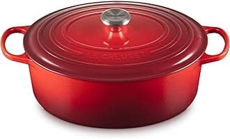 Enameled Cast Iron Signature Oval Dutch Oven, 8 qt., Cerise