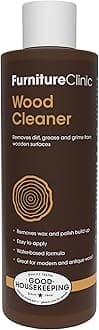 Furniture Clinic Wood Cleaner | Cleans Furniture, Shelves, Tables, Barstools, Cabinets & Other Wood Surfaces | Easily Remove Build Up, Grease and Dust | 8.5oz/250ml