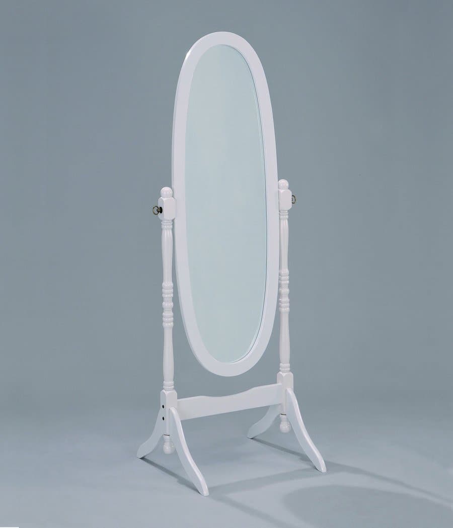 Cheval Mirror, White Finish