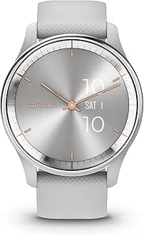 Garmin vívomove Trend, 40mm Stylish Hybrid Smartwatch with Health and Fitness functions, Dynamic Watch Hands, Touchscreen Display and up to 5 days battery life, Mist Grey