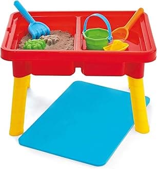 Toddler Sensory Kids Table with Lid | Sensory Bin | Kidoozie | Mega Block Compatible Lid | Indoor Outdoor Use , Red, G02521 17 x 12.5 x 11 inches