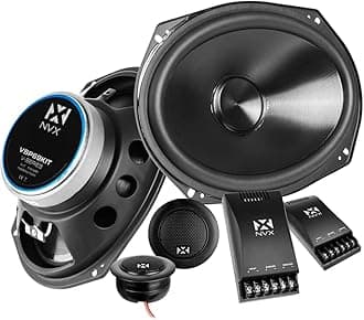 NVX® VSP69KIT 6x9 Premium Car Speakers, 900W Max, 300W RMS, 2-Way Component System w/ 1" Silk Dome Tweeters & Passive X-Overs, Easy to Install in Cars/Trucks/Doors (Pair)