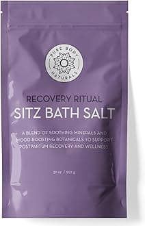 (950ml) - Sitz Bath Salt - Postpartum Care and Hemorrhoid Treatment - Natural Sitz Bath Soak with Epsom Salt, Dead Sea Salt, Essential Oil for Self Care and Hemmoroid Treatment, 950mls by Pure Body...