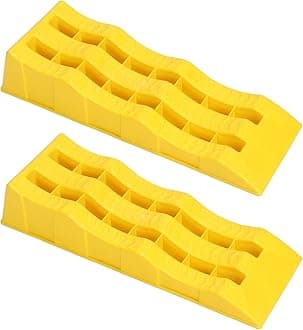 RV Leveling Ramps, 1 Pair Automotive Leveling Blocks, 3 Stage Trailer Wheel Chocks, SUV Car Leveler Stabilizer for Stabilizing Uneven Ground and Parking
