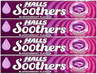 4 x 45g Soothers with Real Fruit Juice with A Liquid Centre Blackcurrent Flavour