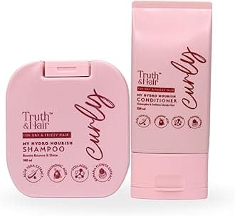 Hydro Nourish Conditioner and Hydro Nourish Shampoo for Curly Hair | Perfect Hair Care Combo Pack (180ml+120ml)