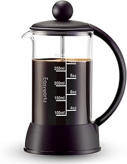 Easyworkz Eclipse French Press 12 oz Coffee Tea Maker with Borosilicate Glass