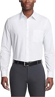 Van HeusenMen's Dress Shirt Regular Fit Poplin Solid
