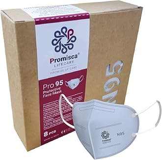 Cotton N95 Face Mask For Adults And Kids Mask In Four Sizes (Medium Pack Of 8, Light Blue)