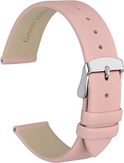 WOCCI Elegant Watch Straps, Genuine Leather Replacement Bands, Stainless Steel Buckle, 8mm 10mm 13mm 12mm 14mm 16mm 18mm 20mm 22mm