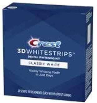 3D Whitestrips Classic White Teeth Whitening Kit, 10 Treatments 20 Strips