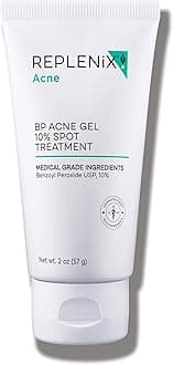 Replenix BP Acne Gel 10% Spot Treatment, Medical-Grade Benzoyl Peroxide Blemish Treatment for Acne-Prone Skin (2 oz)