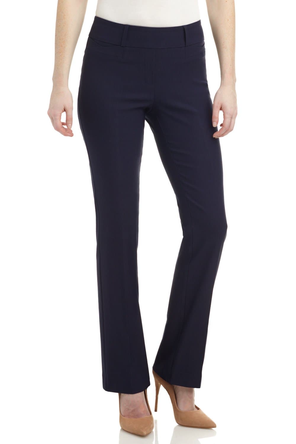 RekucciWomens Ease Into Comfort Fit Barely Bootcut Stretch Pants