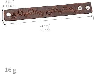 Jeilwiy Punk Leather Wristbands for Men Bracelets Handmade Wide Cuff Bangle Braided Jewelry Black Brown Adjustable - Punk Father's Gifts